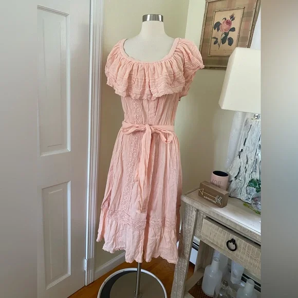 Free People X SPELL Cassie Lace gown in Petal Size XL - Picture 8 of 15